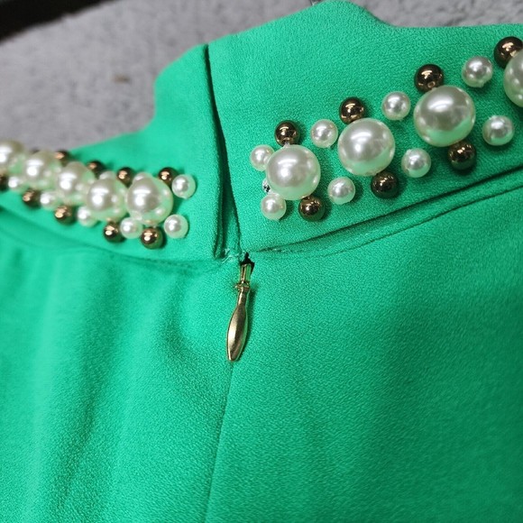 LILY PULITZER Women's Size 14 Portia Embellished Mock Neck Shift Dress - Picture 9 of 12